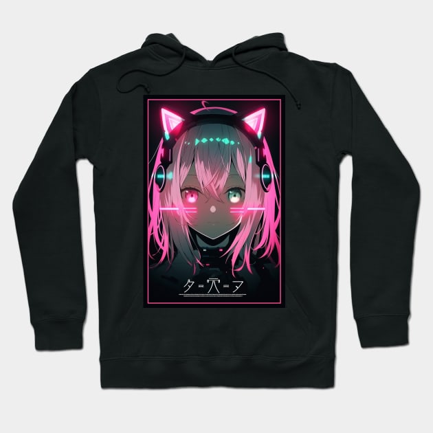 Anime Cat Girl Pink | Quality Anime Design | Chibi Cat Girl Miaw | Manga Anime Art Hoodie by AlNoah